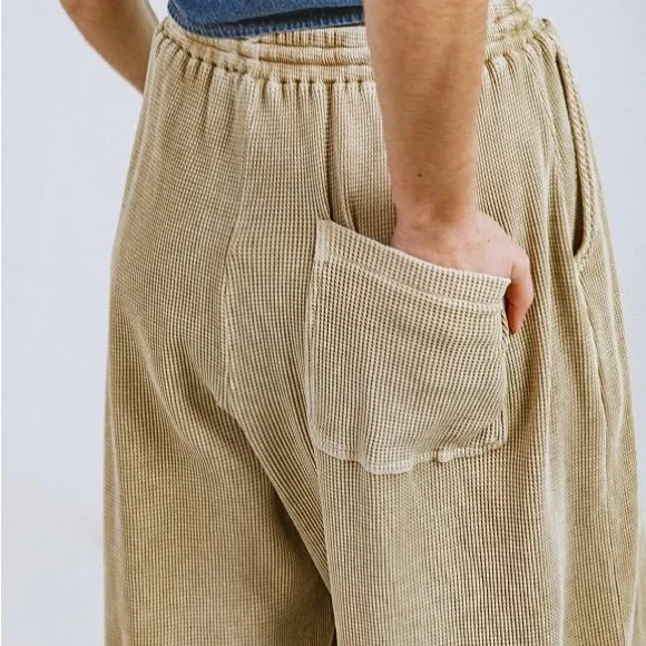 Washed Waffle Knit Jogger Pant - Picture 4 of 8